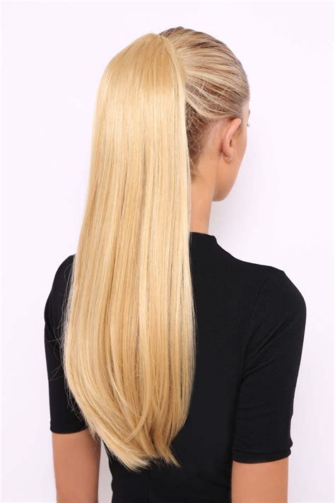 22 inch ponytail|human hair ponytail blonde.